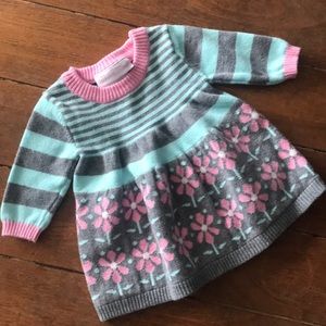 Pink and Aqua sweater dress